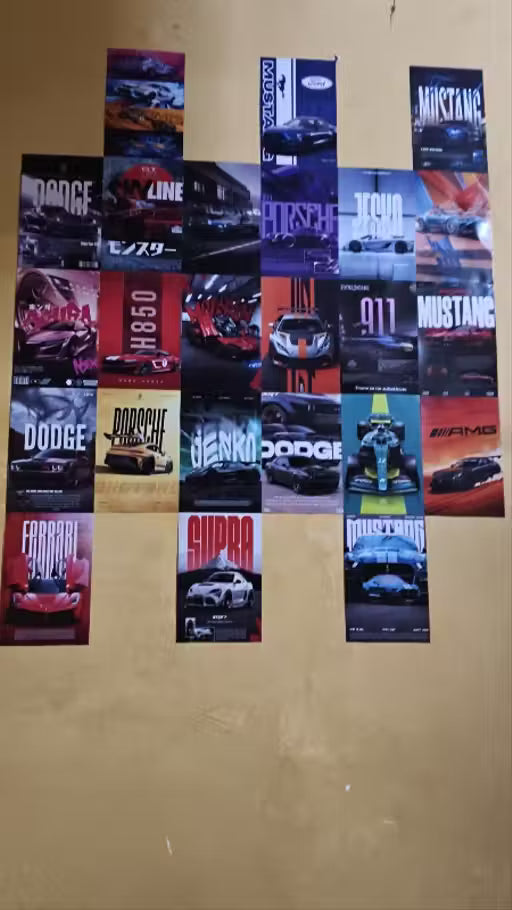 Aesthetic Sports Car Wall Collage | 24pcs kit