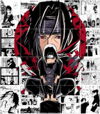 Itachi Uchiha Wall art | ThePosterMart Set of 12 Manga Style A4 Panels for Wall Art (21 x 29.7 cm, with HD Quality) - Illustration for Anime Fans - Multicolor (Itachi Manga Panel)